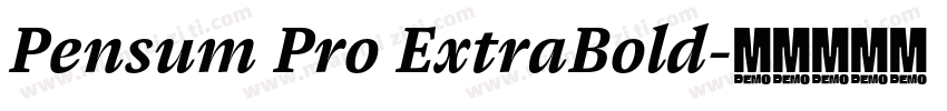 Pensum Pro ExtraBold字体转换